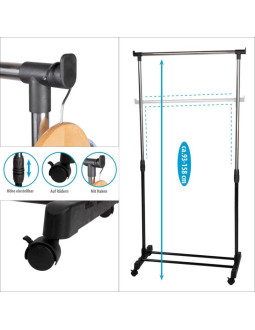 Szafa garderoba wieszak 78x41x93-158cm alpina 2