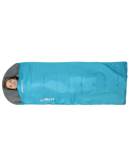 Śpiwór turystyczny light 200x70cm błękitny enero camp