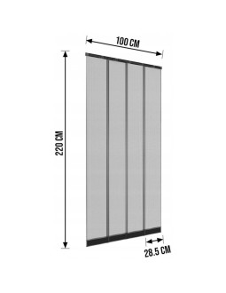 Moskitiera drzwiowa lamelowa 100x220 poliester+taśma rzep 2