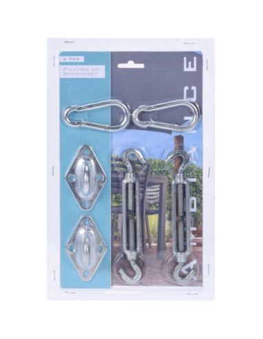 Zestaw uchytów zaczepów montażowy żagli przeciwsłonecznych