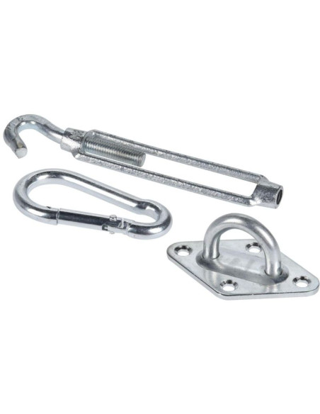 Zestaw uchytów zaczepów montażowy żagli przeciwsłonecznych