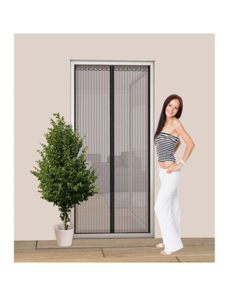 Moskitiera drzwiowa lamelowa 100x220 cm zamknięciem na magnes