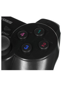Vakoss gamepad bezprzewodowy usb z funkcją dual shock, pc/ps3, tryb cyfrowy i analogowy,  gp-4705bk czarny 2