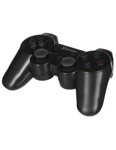 Vakoss gamepad bezprzewodowy usb z funkcją dual shock, pc/ps3, tryb cyfrowy i analogowy,  gp-4705bk czarny