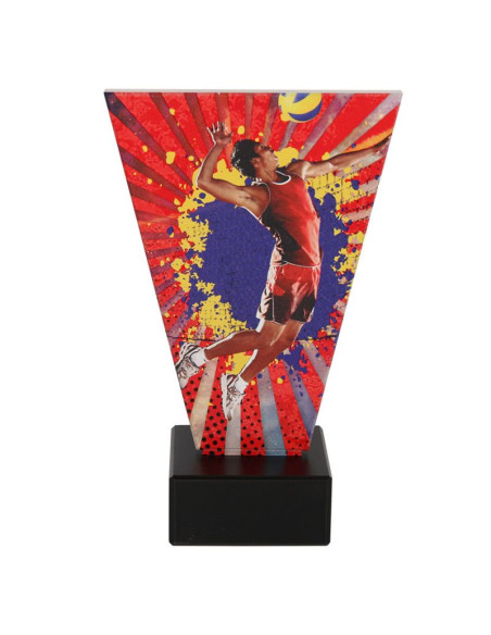 Trofeum szklane piłka siatkowa