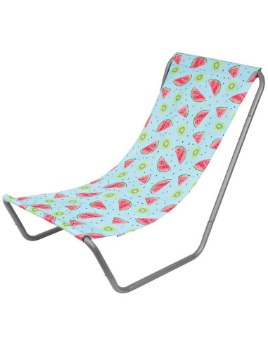 Leżak ogrodowo - plażowy składany i torba fruit melon