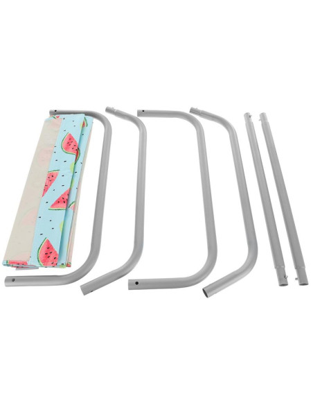 Leżak ogrodowo - plażowy składany i torba fruit melon