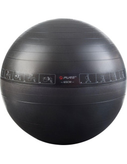 Piłka do ćwiczeń fitness 65cm czarna pure 2 improve