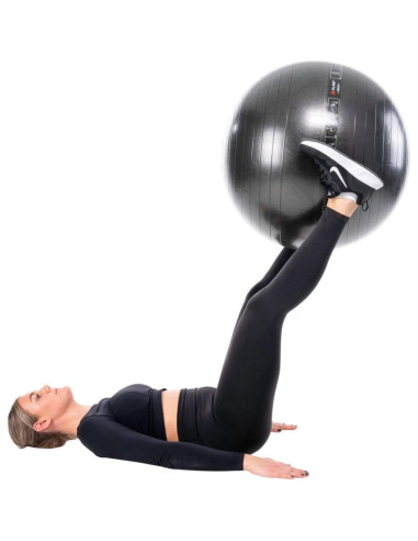 Piłka do ćwiczeń fitness 65cm czarna pure 2 improve