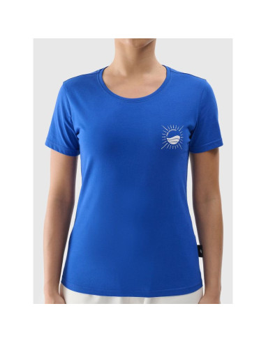 T-shirt regular z nadrukiem damski 4f 4frss24ttshf2547-36s