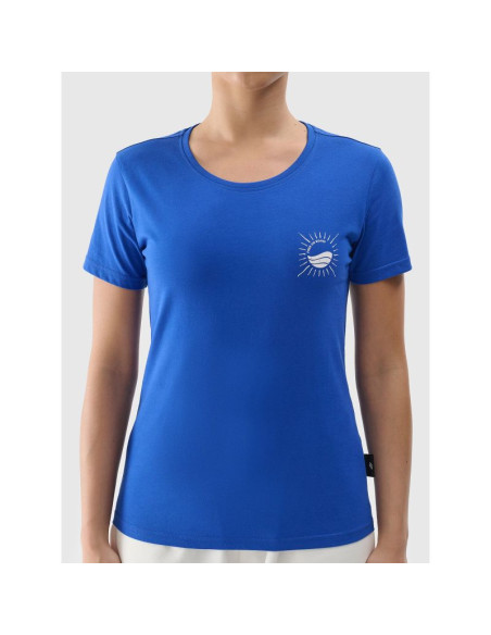 T-shirt regular z nadrukiem damski 4f 4frss24ttshf2547-36s