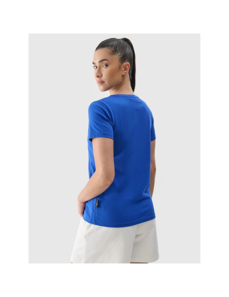 T-shirt regular z nadrukiem damski 4f 4frss24ttshf2547-36s