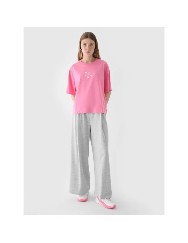 T-shirt oversize z nadrukiem damski 4f 4fraw24ttshf2582-54s