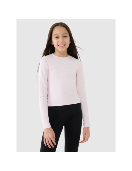 Longsleeve slim gładki dziewczęcy 4f 4fjrss25tlonf505-12s