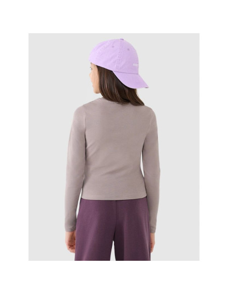 Longsleeve slim gładki dziewczęcy 4f 4fjrss25tlonf505-83s