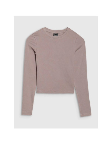 Longsleeve slim gładki dziewczęcy 4f 4fjrss25tlonf505-83s