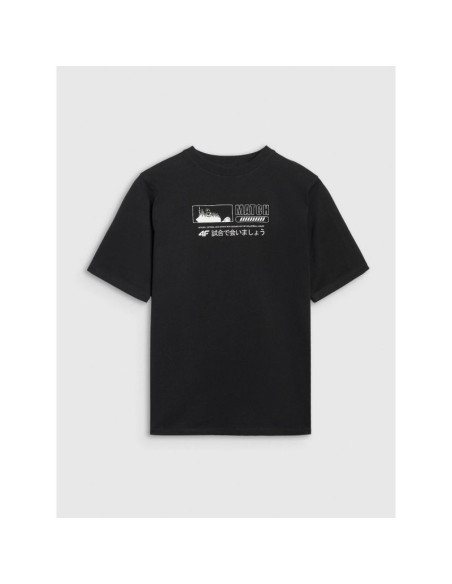 T-shirt oversize z nadrukiem chłopięcy 4f 4fjraw25ttshm3065-20s