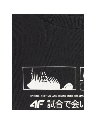 T-shirt oversize z nadrukiem chłopięcy 4f 4fjraw25ttshm3065-20s