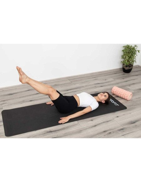 Mata do jogi i fitness tpe antypoślizgowa czarno-szara enero fit