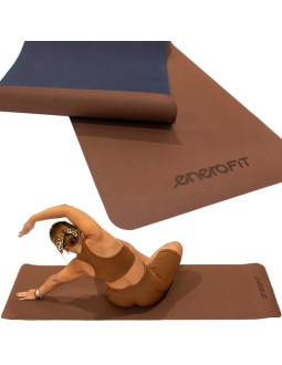 Mata do jogi i fitness tpe antypoślizgowa brązowa enero fit