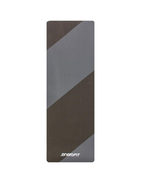 Mata do jogi i fitness tpe antypoślizgowa szaro-czarna enero fit