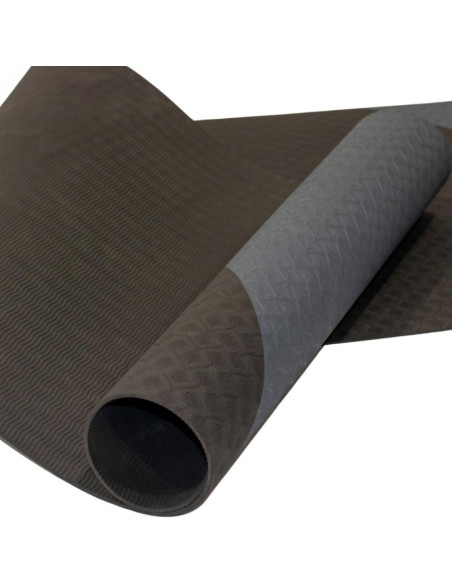 Mata do jogi i fitness tpe antypoślizgowa szaro-czarna enero fit