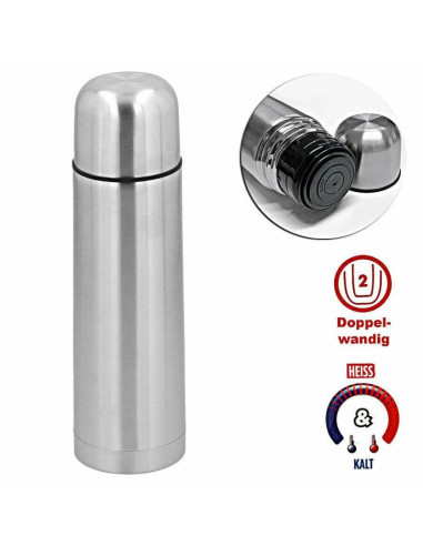 Termos termiczny turystyczny alpina 750ml srebrny