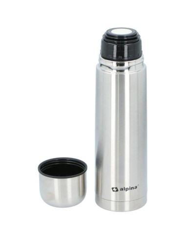 Termos termiczny turystyczny alpina 750ml srebrny