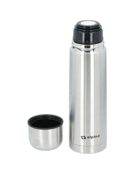 Termos termiczny turystyczny alpina 750ml srebrny