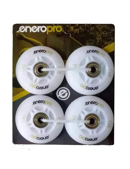 Kółka do rolek enero pro pu 64 mm 4 szt z łożyskami abec 7 led