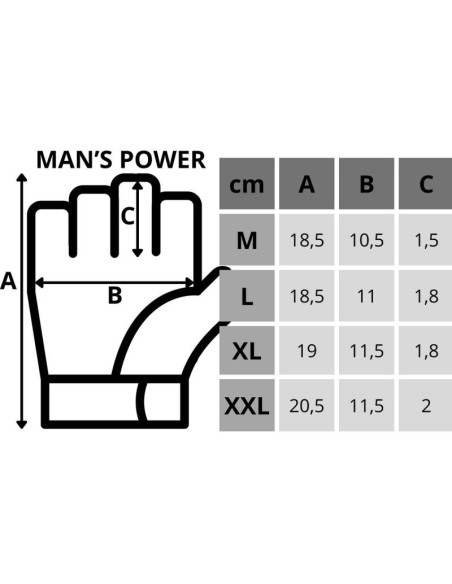 Rękawice fitness man's power r.xl enero fit