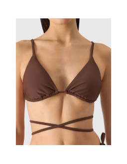 Kostium damski kąpielowy góra od bikini 4f 4fwss24ubktf041-81s brązowy