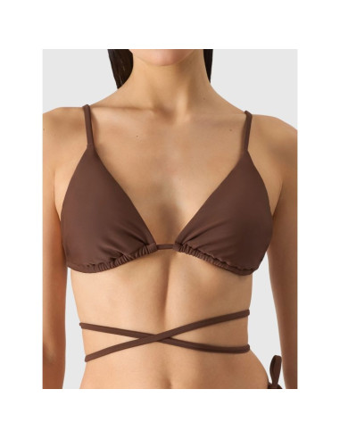 Kostium damski kąpielowy góra od bikini 4f 4fwss24ubktf041-81s brązowy