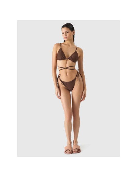 Kostium damski kąpielowy góra od bikini 4f 4fwss24ubktf041-81s brązowy