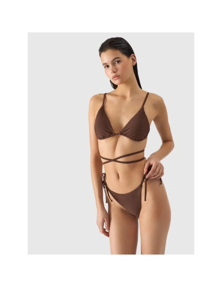 Kostium damski kąpielowy góra od bikini 4f 4fwss24ubktf041-81s brązowy