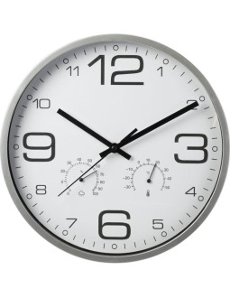 Zegar ścienny 30cm z termometrem biały