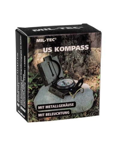Kompas, busola mil-tec us metal z podświetleniem