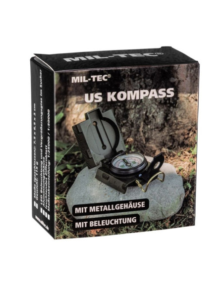 Kompas, busola mil-tec us metal z podświetleniem