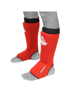 Elastyczne ochraniacze na piszczele m - shinrage red