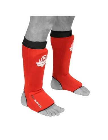 Elastyczne ochraniacze na piszczele m - shinrage red