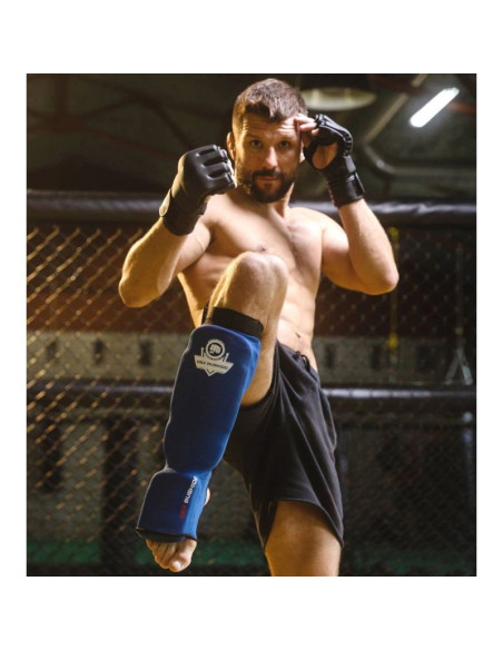 Elastyczne ochraniacze na piszczele m - shinrage blue