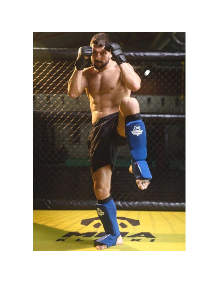 Elastyczne ochraniacze na piszczele m - shinrage blue