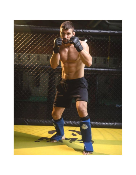 Elastyczne ochraniacze na piszczele m - shinrage blue