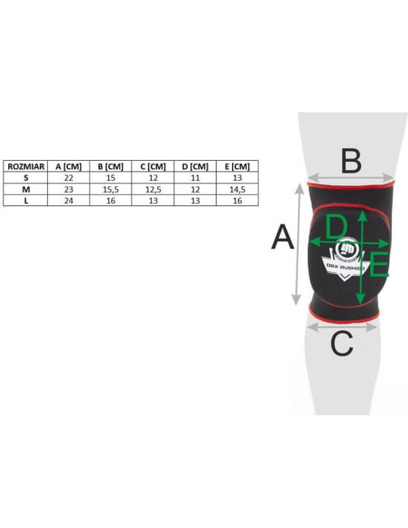 Ochraniacze - elastyczne ściągacze na kolana z warstwą amortyzujacą arp-2109 s