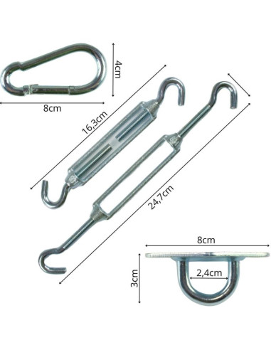 Uchwyt montażowy do żagla przeciwsłonecznego