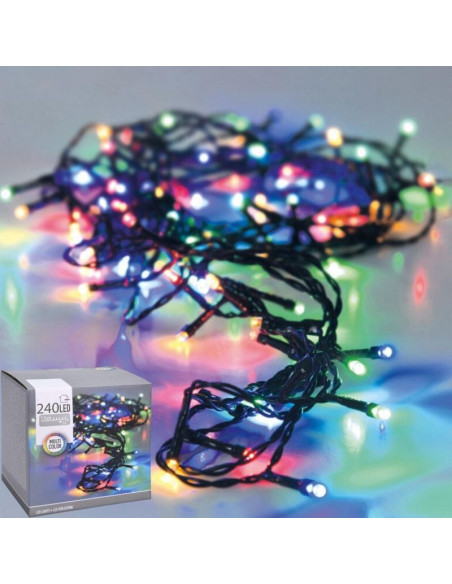 Lampki choinkowe łańcuch świetlny 240 led timer multikolor