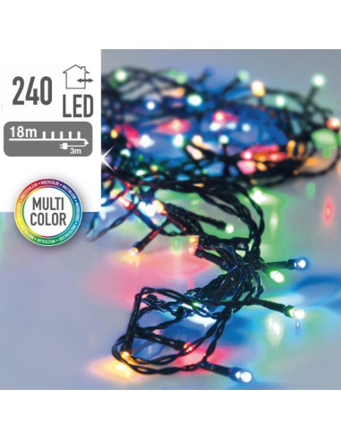 Lampki choinkowe łańcuch świetlny 240 led timer multikolor