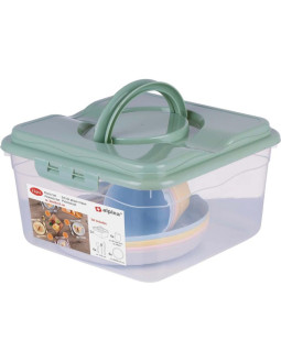 Zestaw naczyń turystyczno piknikowych 21 elementów alpina