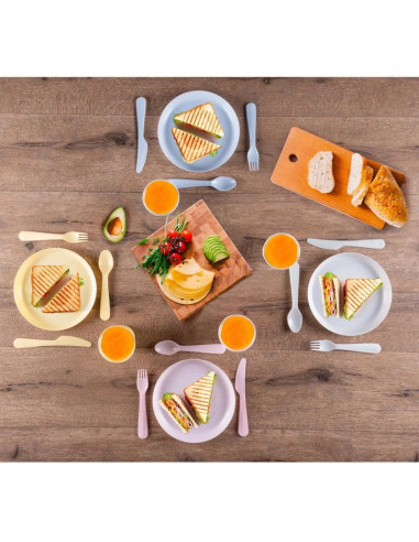 Zestaw naczyń turystyczno piknikowych 21 elementów alpina