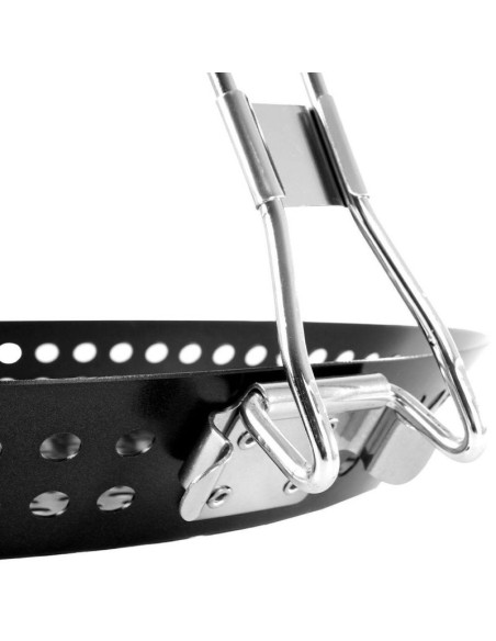 Patelnia do grilowania ze składanym uchwytem non stick czarna